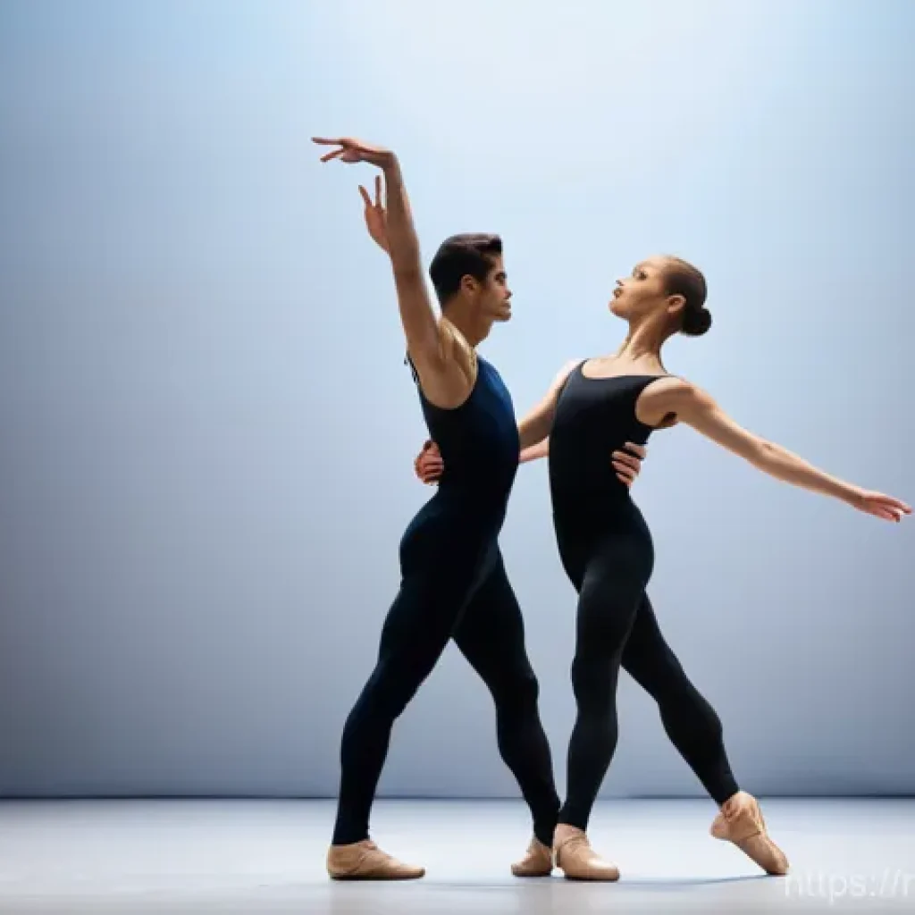 공연예술과 젠더 연구 - **Prompt:** A visually stunning photograph of a contemporary ballet performance reinterpreting a cla...