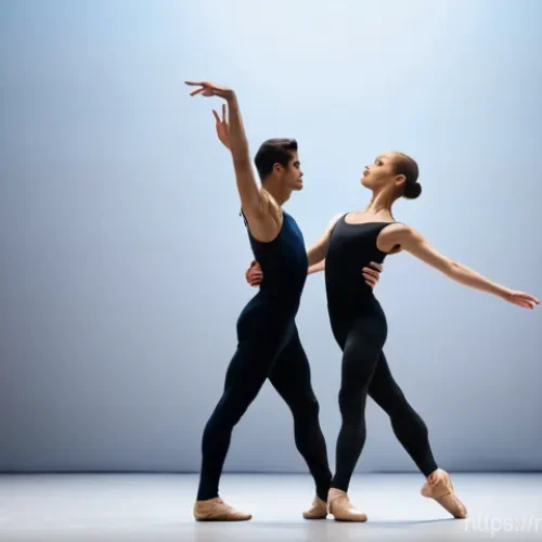 공연예술과 젠더 연구 - **Prompt:** A visually stunning photograph of a contemporary ballet performance reinterpreting a cla...