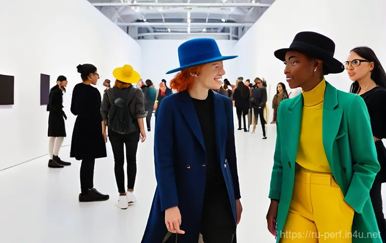 공연예술과 젠더 연구 - **Prompt:** A vibrant and dynamic image of a performance art piece exploring gender fluidity and non...