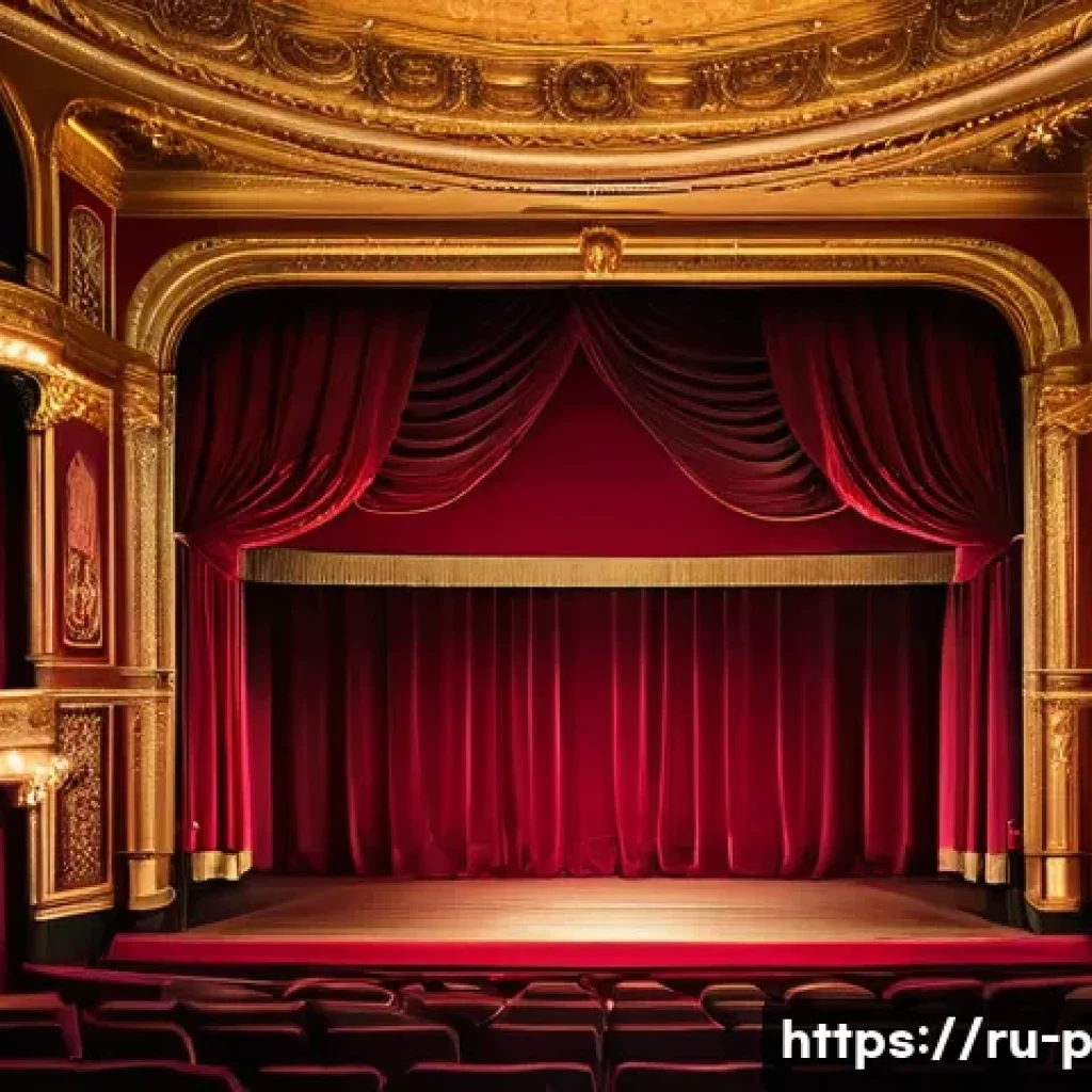 공연예술 공간 활용법 - A classic theater interior featuring rich historical architecture with ornate plasterwork, red velve...
