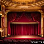 공연예술 공간 활용법 - A classic theater interior featuring rich historical architecture with ornate plasterwork, red velve...